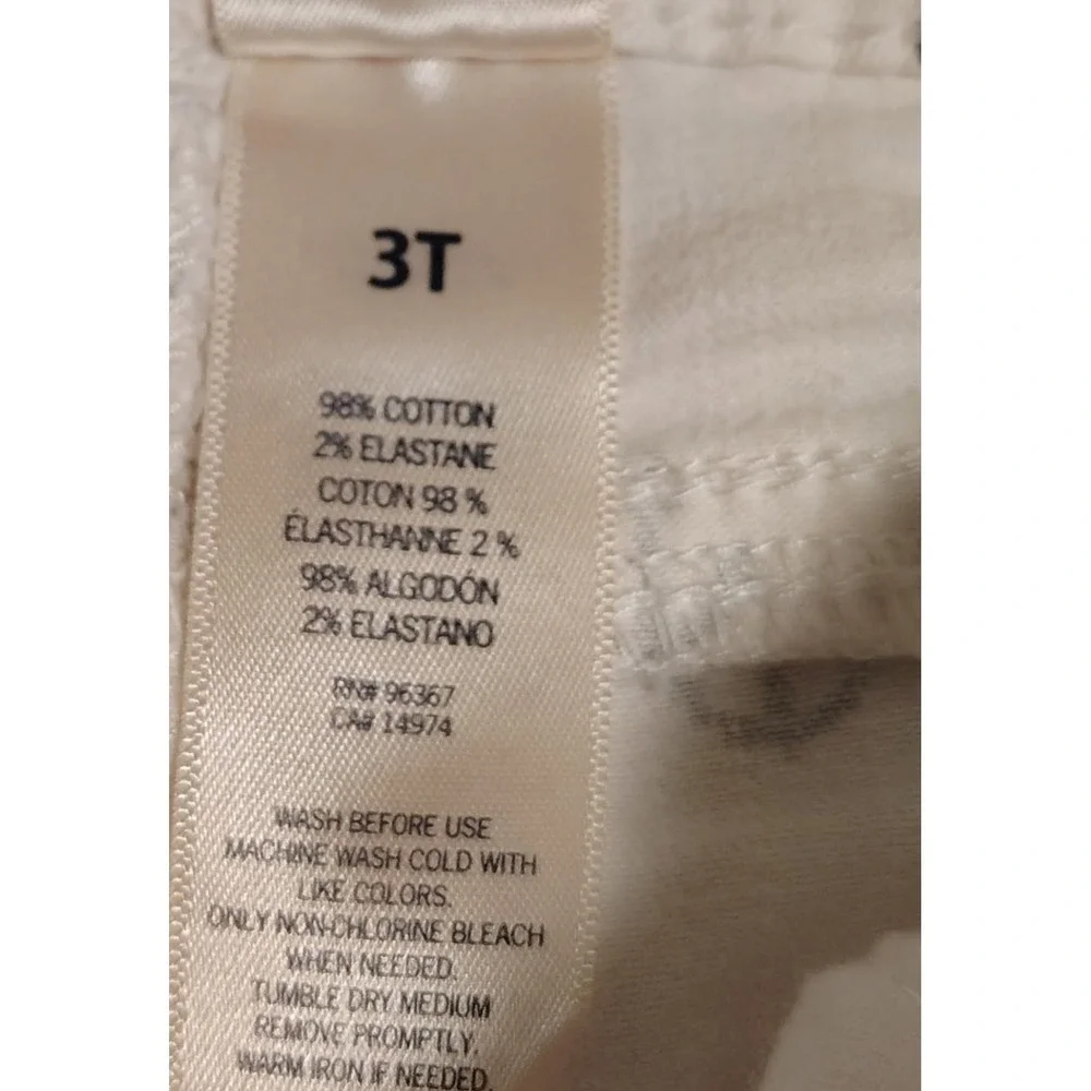 Girls OshKosh B'gosh Anchor Print White Dress Pants Jeans 3T Nautical Preppy‎